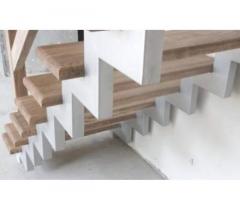Изготовление металлических каркасов лестниц с обшивкой деревом
